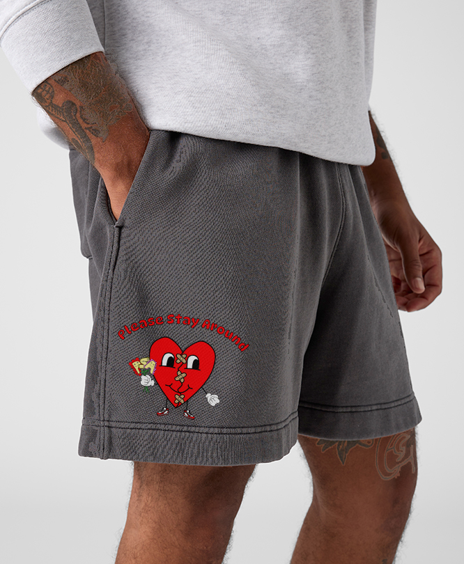 Please Stay Around™ Broken Heart Shorts
