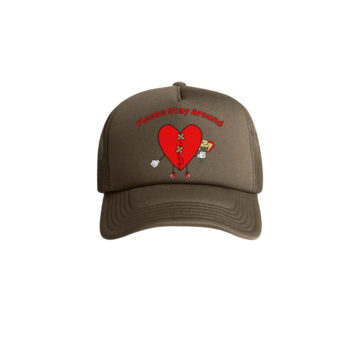 Please Stay Around™ Broken Heart Trucker Hat