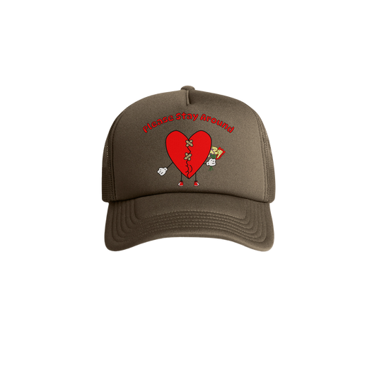 Please Stay Around™ Broken Heart Trucker Hat